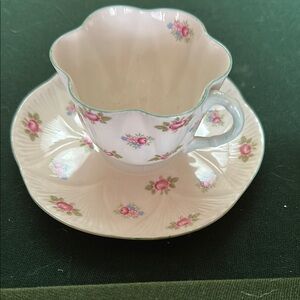 Shelley England Dainty Roses and Garland Tea Cup and Saucer.